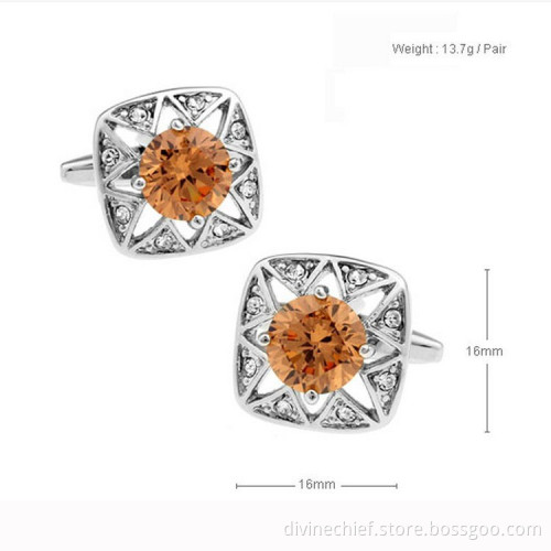 Top Grade Hot Selling Fashion Rhinestone Mens Shirt Cufflinks